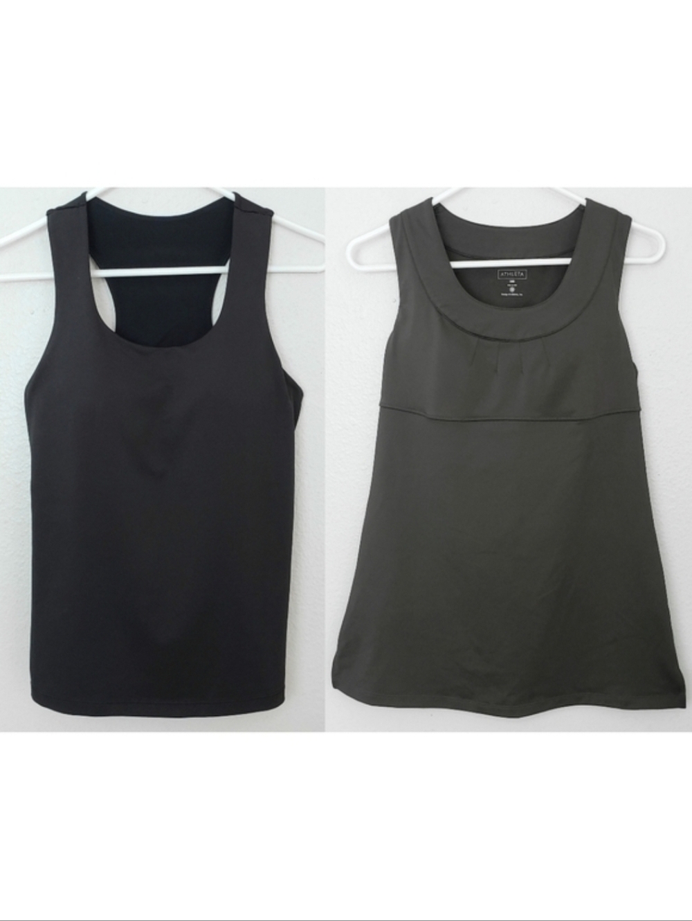 ATHLETA Tank Top X2 Inner Strength & Racerback Tank Built in Sports Bra